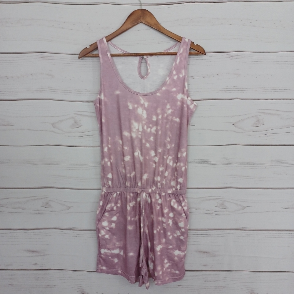 PRINBARA Summer Tie-dye Casual Tank Top Sports Romper Scoop Neck Sleeveless NWT